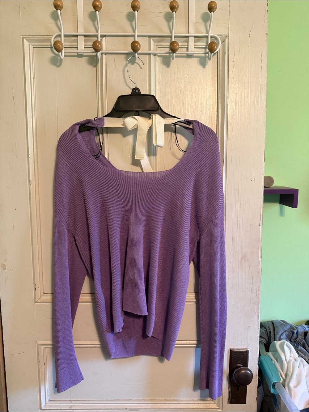 Massimo Dutti Lavender Purple Lightweight Knit Top